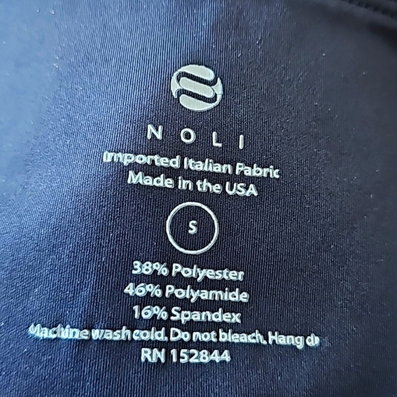 Noli Black Flowered Women's Leggings sz small - Picture 6 of 6